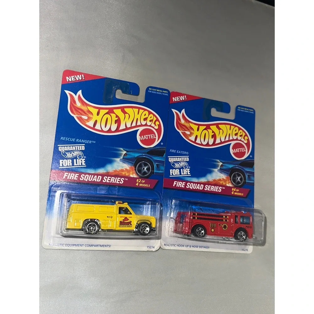 Hot Wheels Fire Squad Series Rescue Ranger Fire Eater 1996 Diecast Lot of 2 New